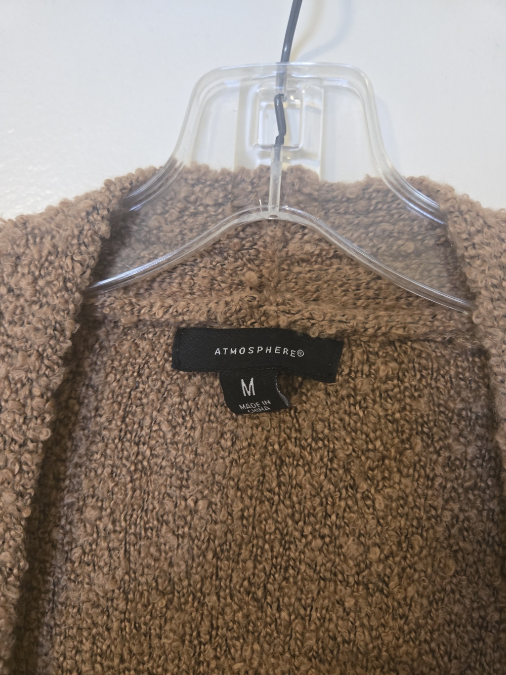 Atmosphere Brown Textured Knit Sweater - M